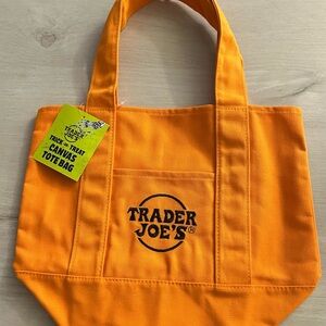 Trader Joe's Orange Mini Tote Bag